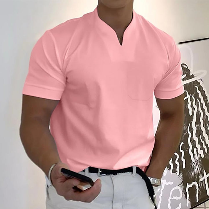 Liam | Men's Elegant Casual Short Sleeve V-neck T-shirt for Comfort and Style