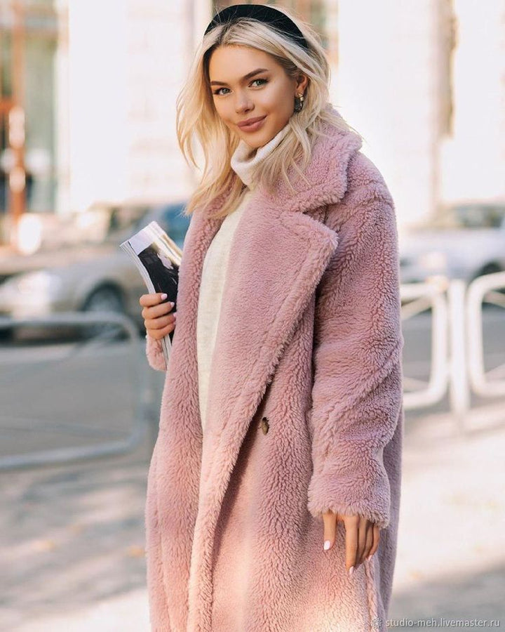 Women's Long Teddy Coat