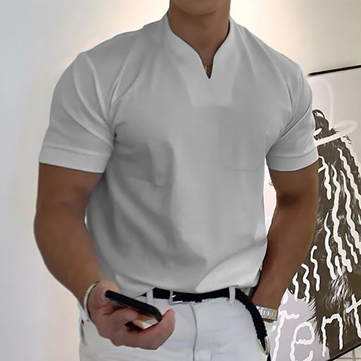 Liam | Men's Elegant Casual Short Sleeve V-neck T-shirt for Comfort and Style