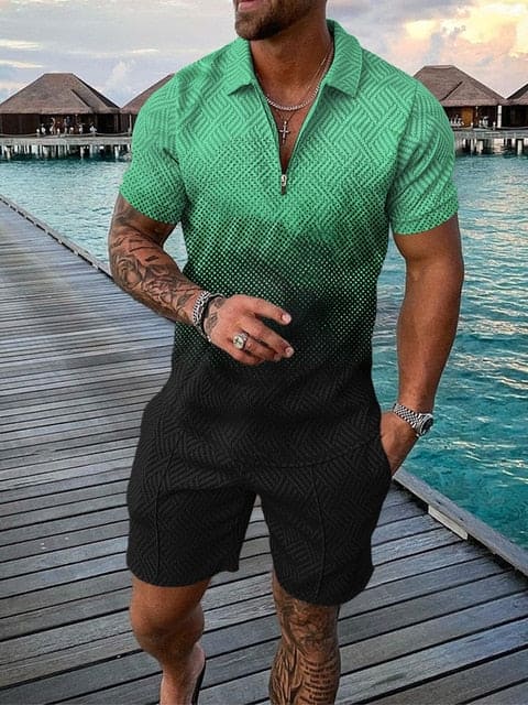 James | Men's Casual Set with Vibrant Print