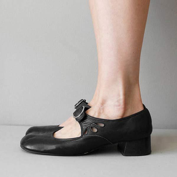 Sophia | Women's Leather Wedge Sandals with Buckle Detail