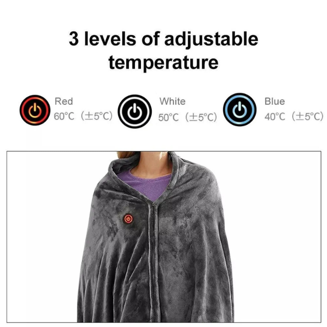 Women's USB Heated Blanket with Adjustable Temperature Control
