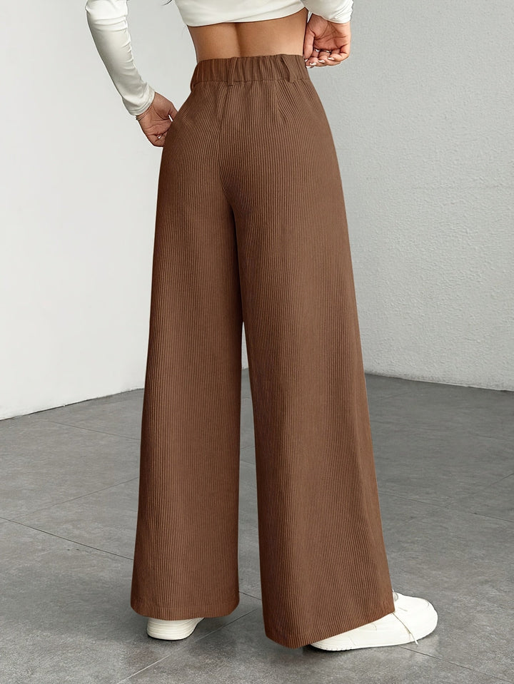 Women's High-Waisted Wide Leg Trousers