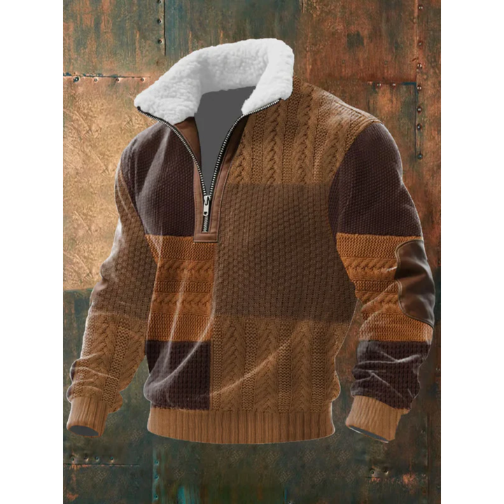 Men's Fleece Pullover with High Collar