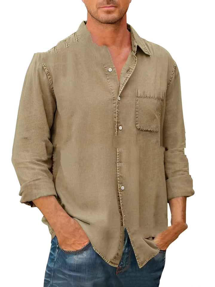 Alfie | Men's Long-Sleeve Casual Washed Shirt