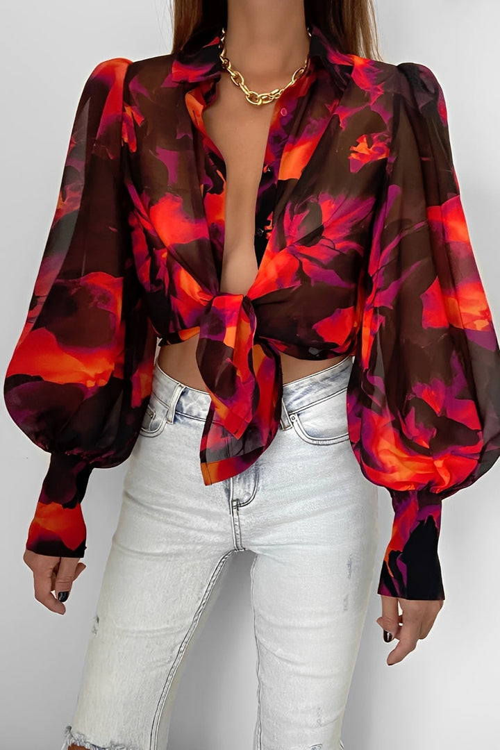 Carla | Women's Trendy Blouse with Lantern Sleeves