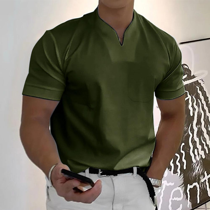 Liam | Men's Elegant Casual Short Sleeve V-neck T-shirt for Comfort and Style