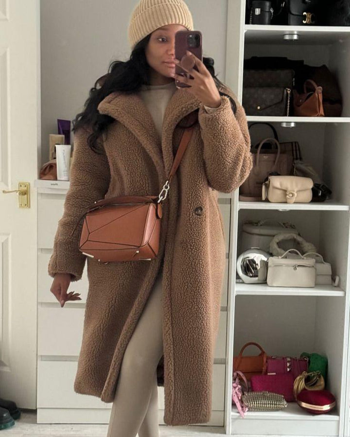 Women's Long Teddy Coat