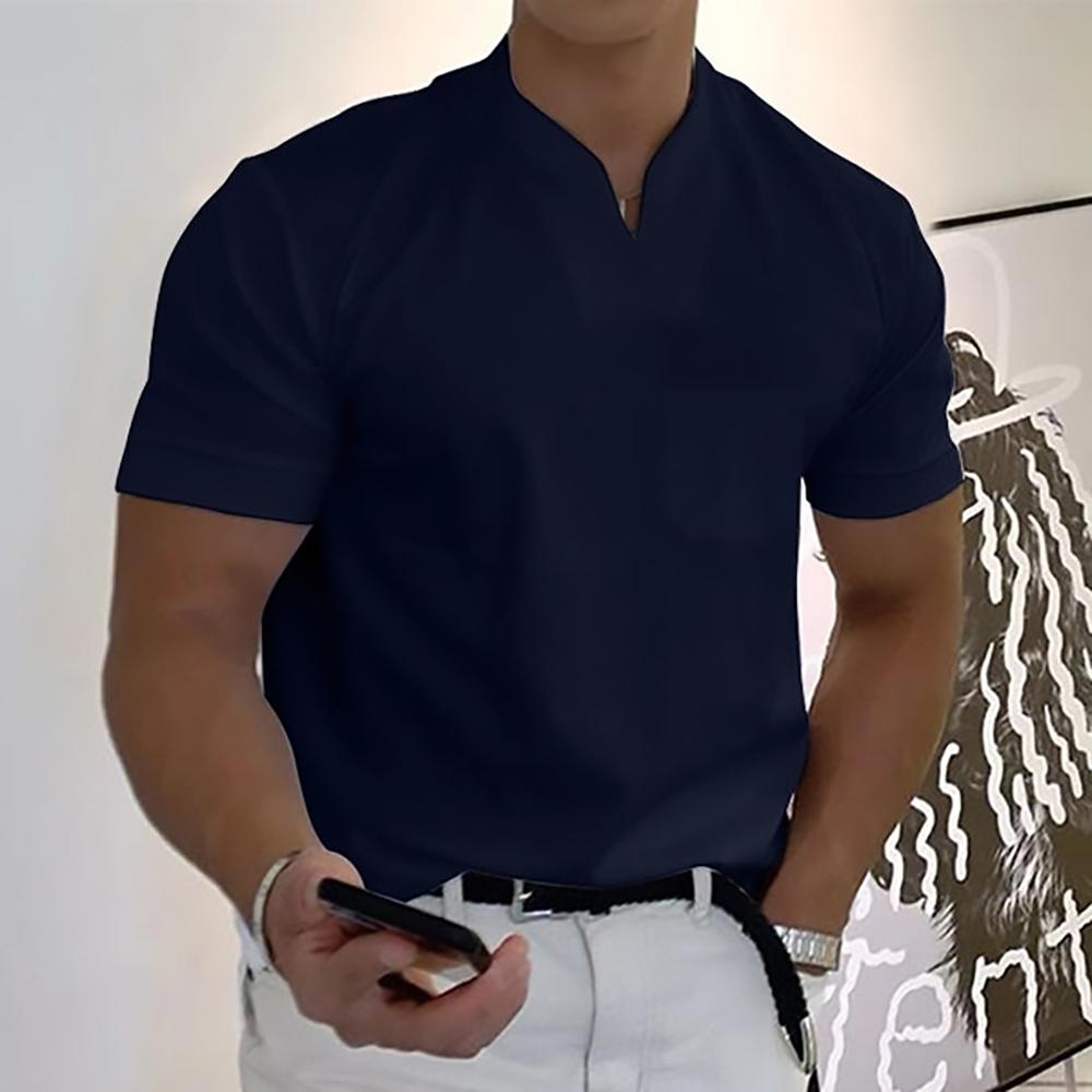 Liam | Men's Elegant Casual Short Sleeve V-neck T-shirt for Comfort and Style