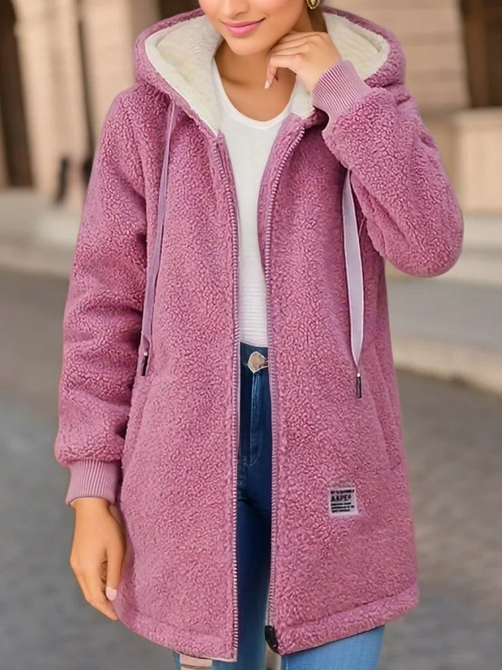 Women's Winter Hoodie Long Sleeve Thermal Coat with Drawstring