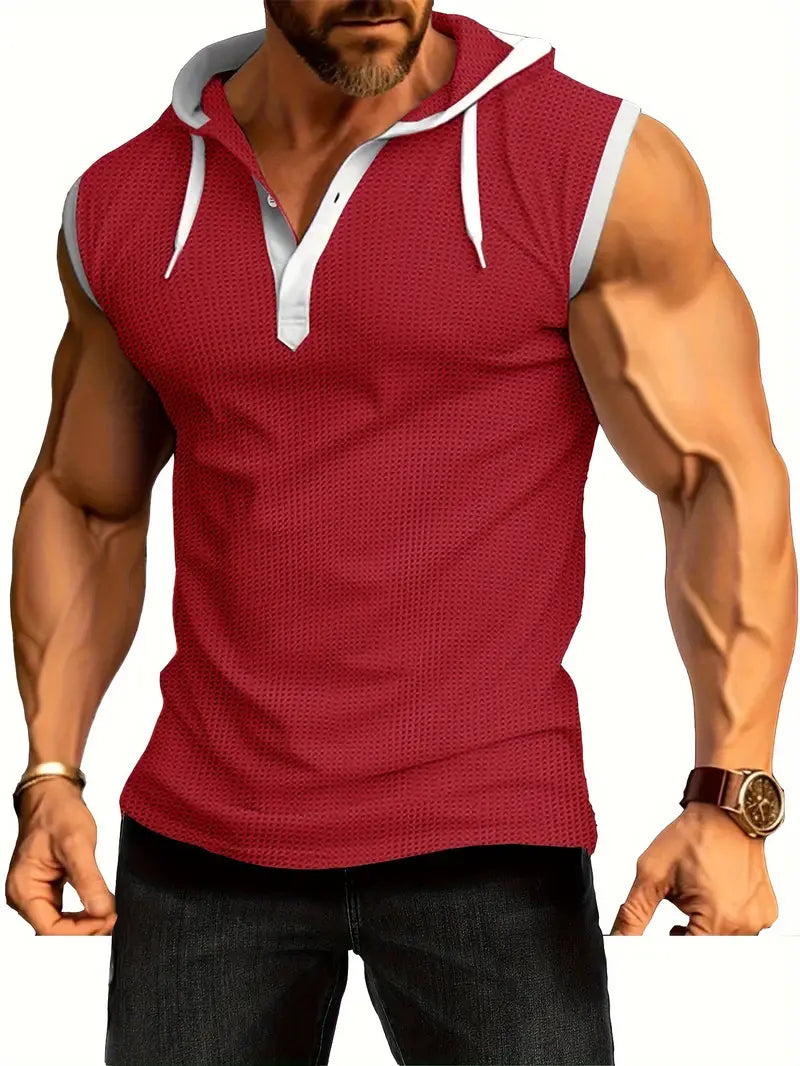 James | Men's Sleeveless Hooded Muscle Shirt