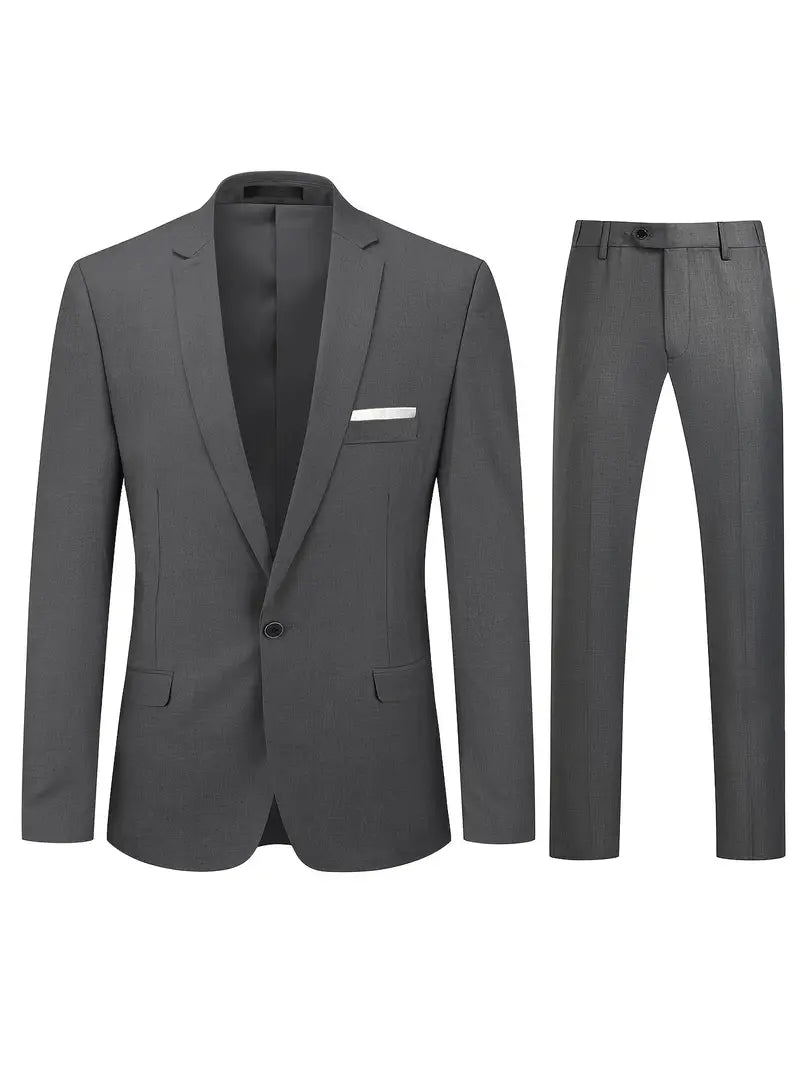 John | Men's Two-Piece Suit: Classic Blazer and Pants Set
