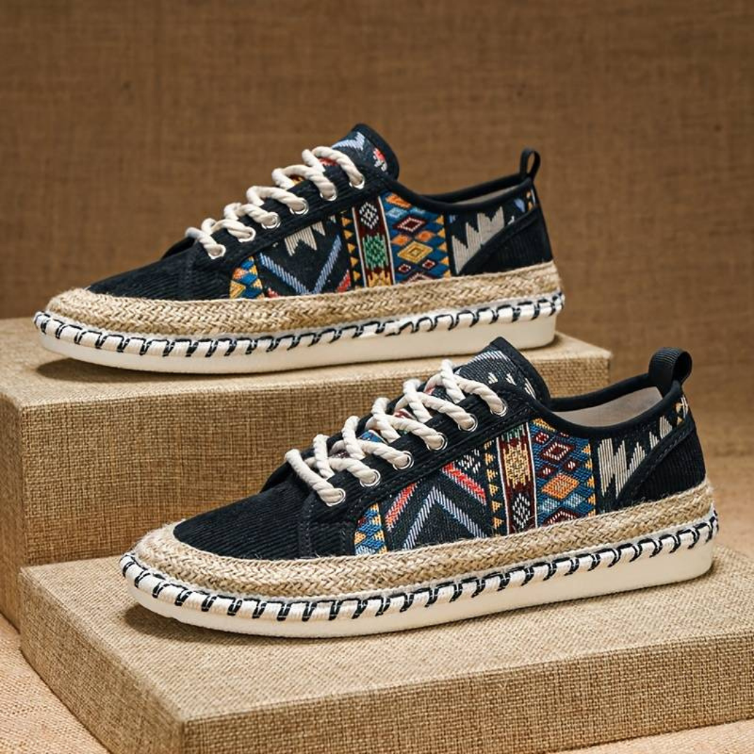 John | Men's Comfortable Printed Lace-Up Sneakers