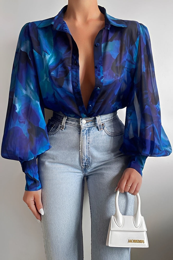 Carla | Women's Trendy Blouse with Lantern Sleeves