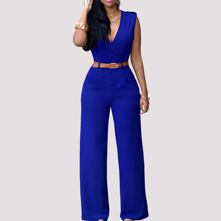 Women's Elegant Jumpsuit with Belt