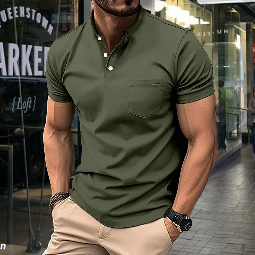 Nico | Men's Elegant Half Collar Polo Shirt