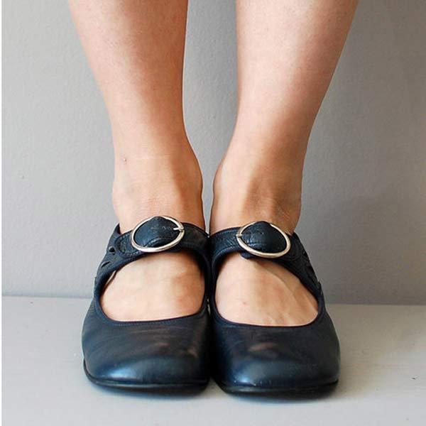 Sophia | Women's Leather Wedge Sandals with Buckle Detail