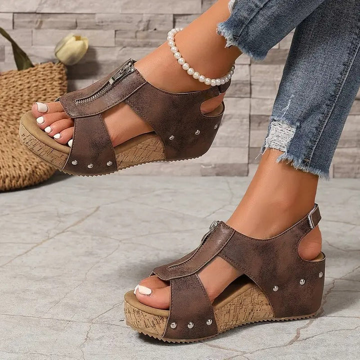 Camila | Women's Stylish Retro Wedge Sandals