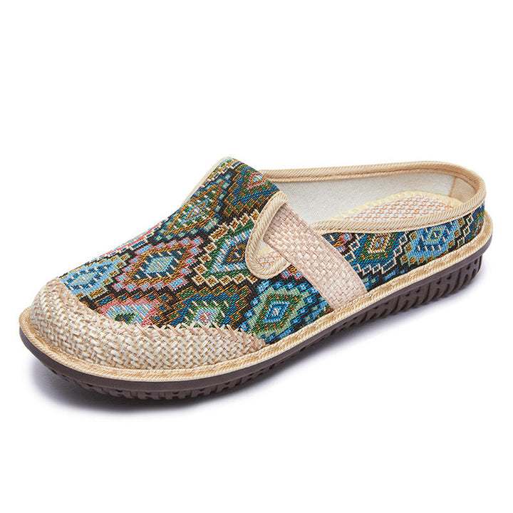 Rosie | Women's Orthopedic Sandals in Embroidered Linen