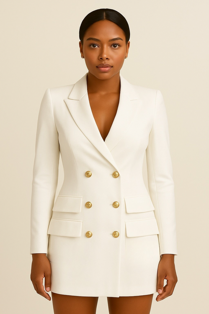 Women's Double-Breasted Modern Blazer Dress