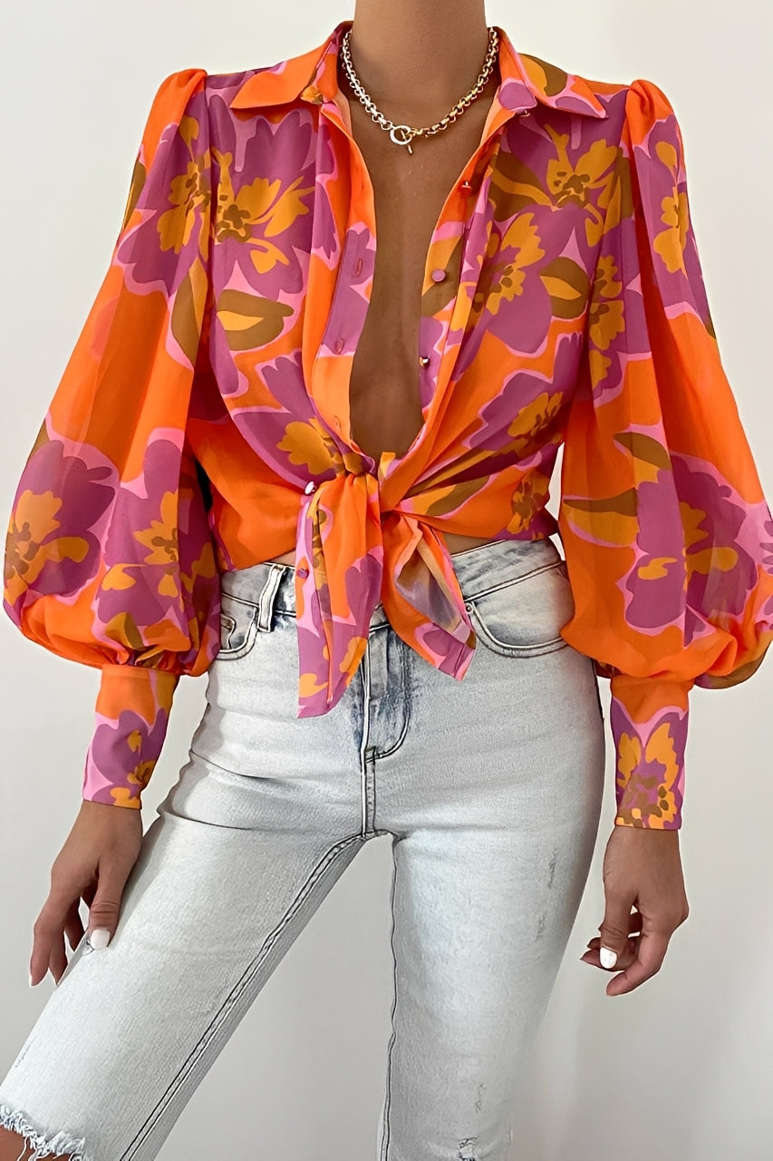 Carla | Women's Trendy Blouse with Lantern Sleeves