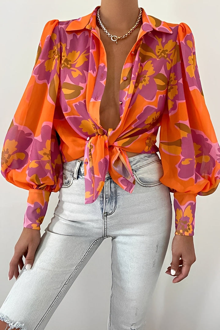 Carla | Women's Trendy Blouse with Lantern Sleeves