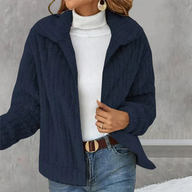 Chaqueta de forro polar transpirable, cálida y cómoda para mujer, para uso diario