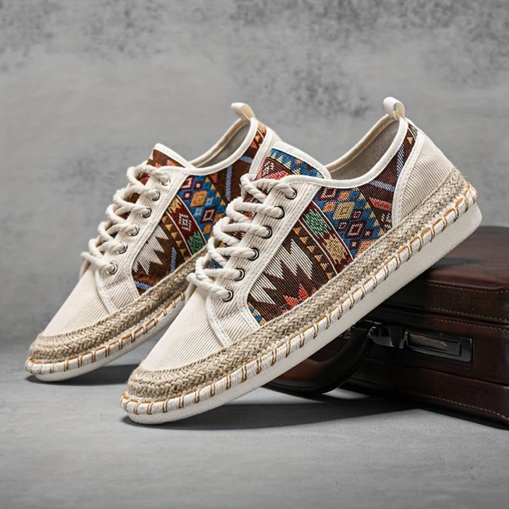 John | Men's Comfortable Printed Lace-Up Sneakers