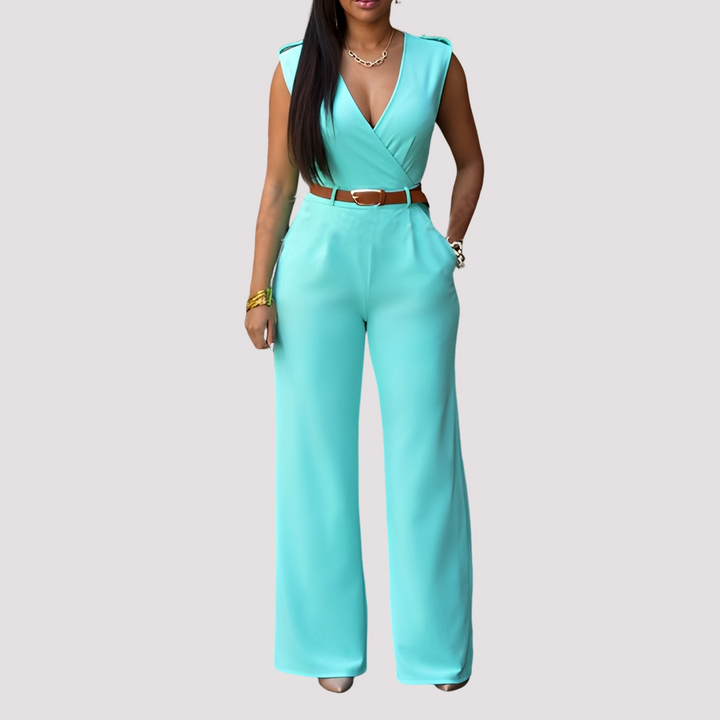 Women's Elegant Jumpsuit with Belt