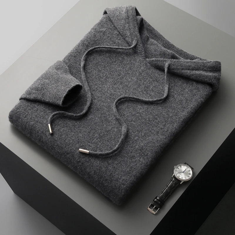 Men's Classic Fit Hoodie | Casual Wear with Ribbed Cuffs