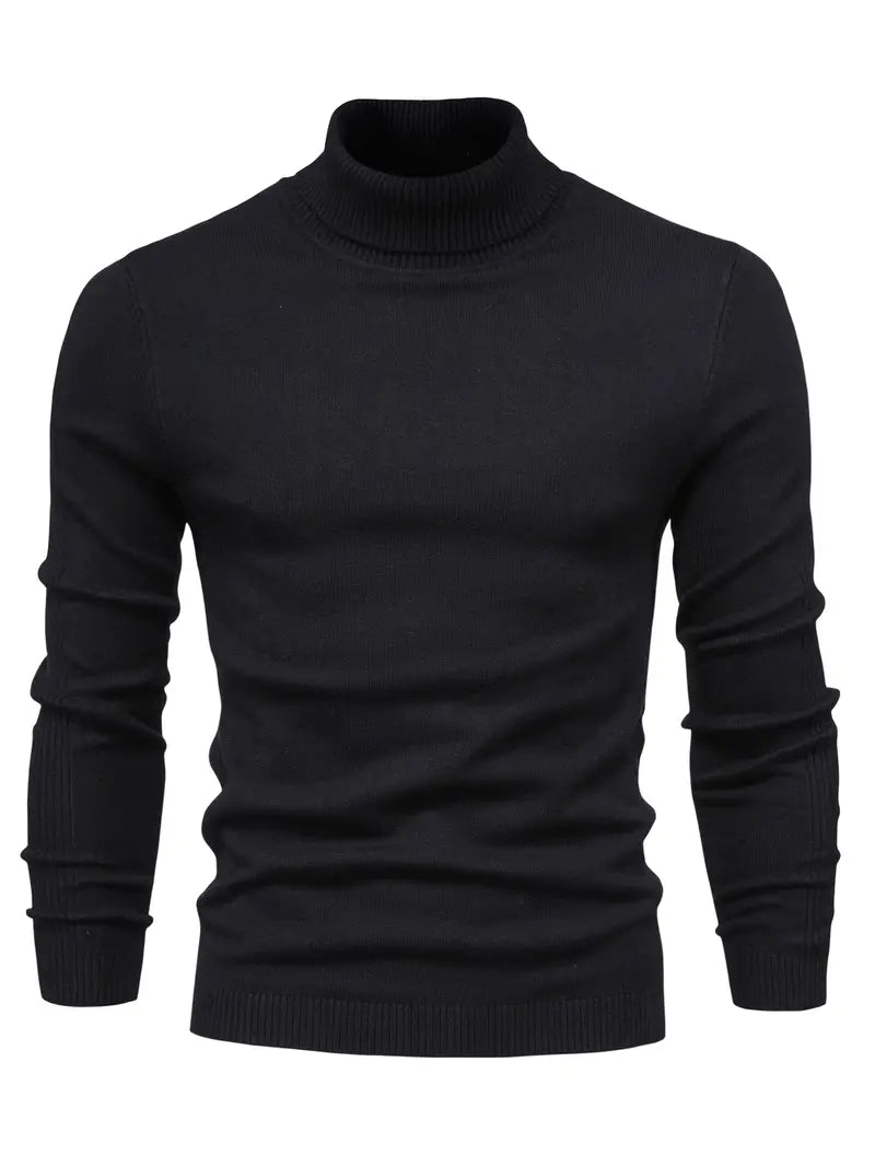 Men's Fitted Turtleneck | Smart Casual Long Sleeve Top