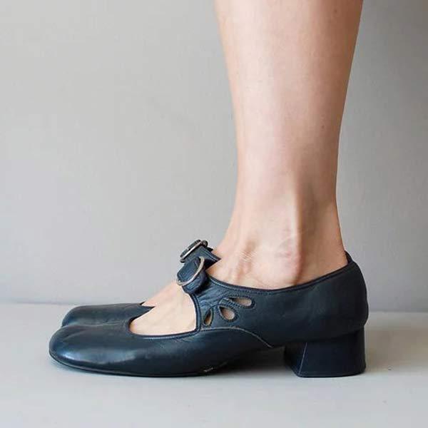 Sophia | Women's Leather Wedge Sandals with Buckle Detail