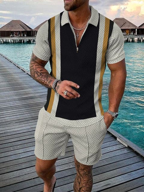 James | Men's Casual Set with Vibrant Print