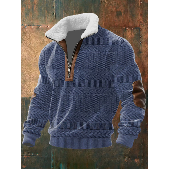 Men's Fleece Pullover with High Collar