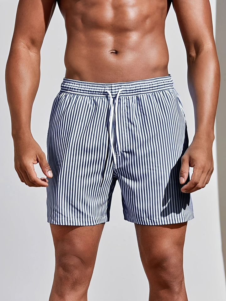 Reuben | Men's Striped Rapid-Dry Swim Trunks