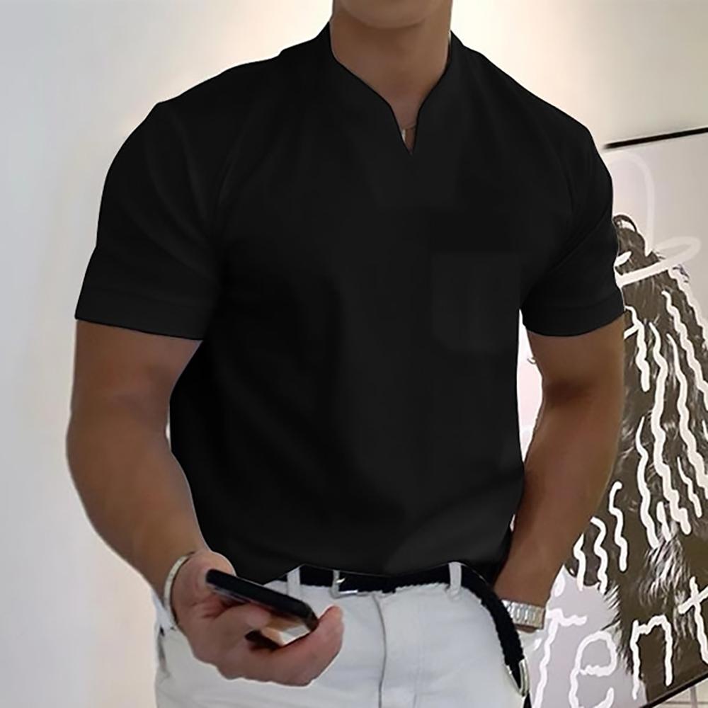 Liam | Men's Elegant Casual Short Sleeve V-neck T-shirt for Comfort and Style