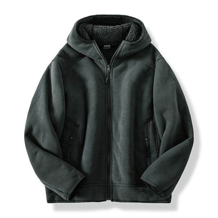 Men's Warm Fleece Jacket for Outdoor Activities