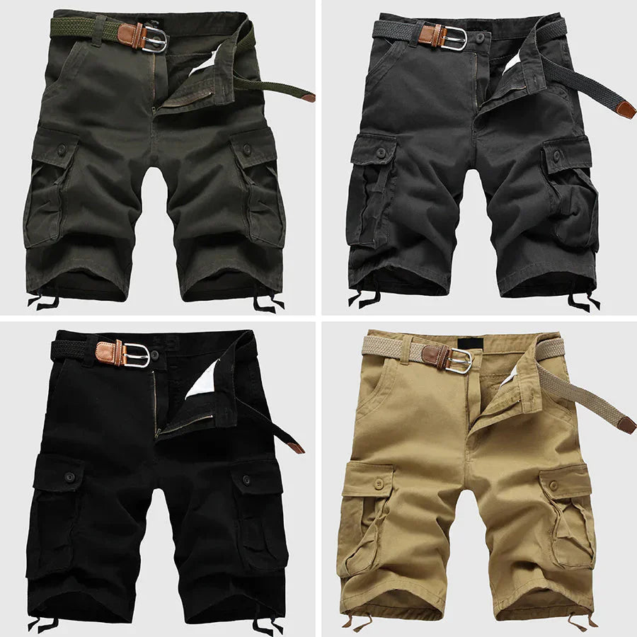 John | Men's Casual Cotton Cargo Shorts