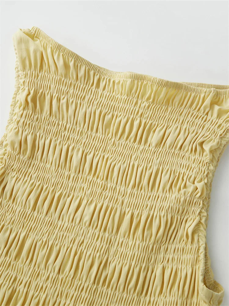 Abigail | Women's Ruffle Hem Sleeveless Top-Omni Prime Goods