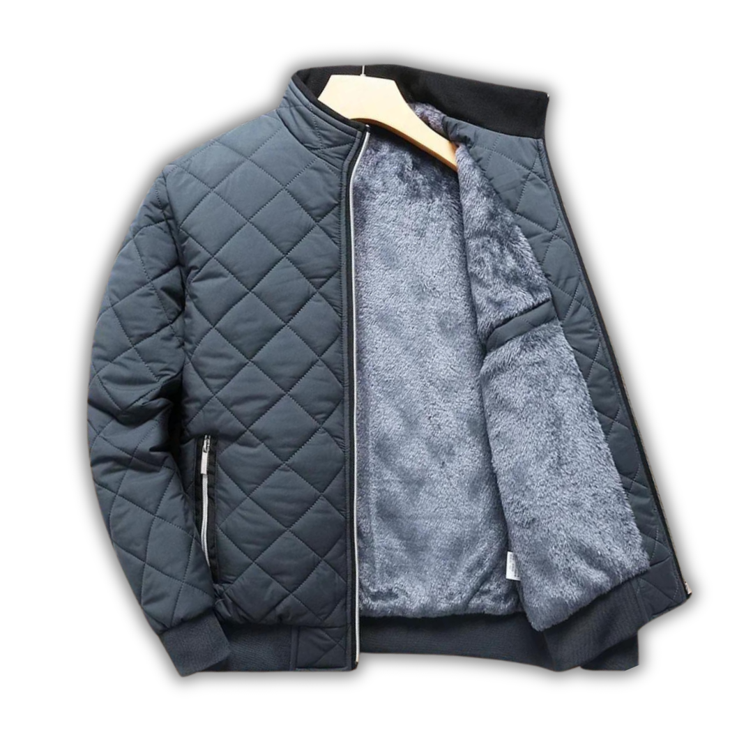 Men's Fleece-Lined Quilted Jacket