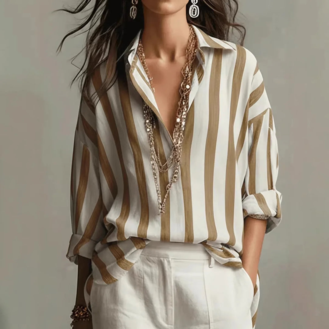 Amaris | Women's Linen Dress Shirt-Omni Prime Goods