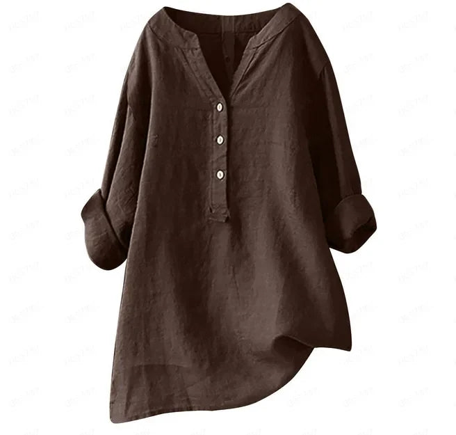 Amaris | Women's Summer Linen Shirt-Omni Prime Goods