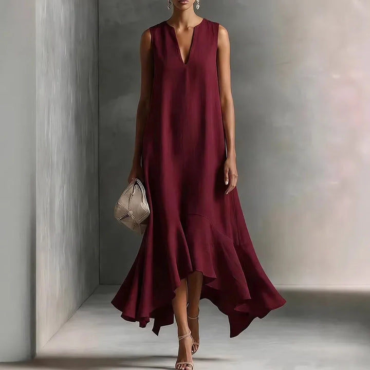 Andrea | Women's Flowy V Neck Sundress-Omni Prime Goods