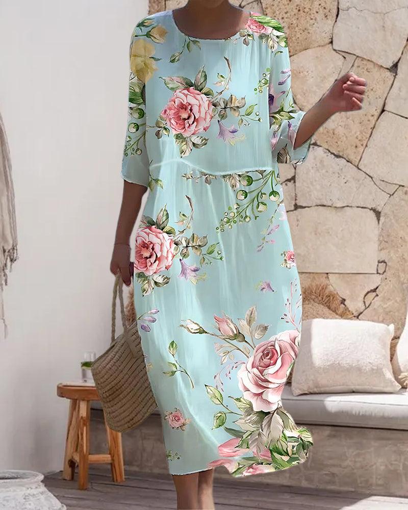 Angela | Women's Casual Midi Dress in Relaxed Fit-Omni Prime Goods