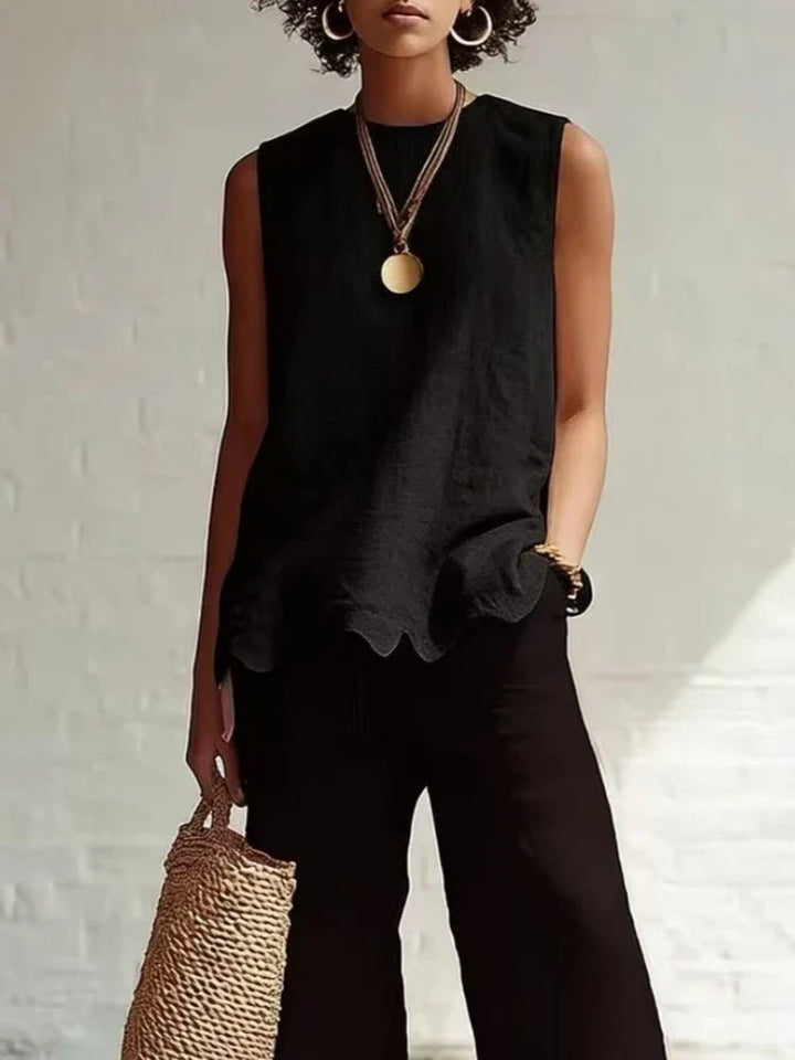 Aubrielle | Women's Flowy Sleeveless Casual Top-Omni Prime Goods