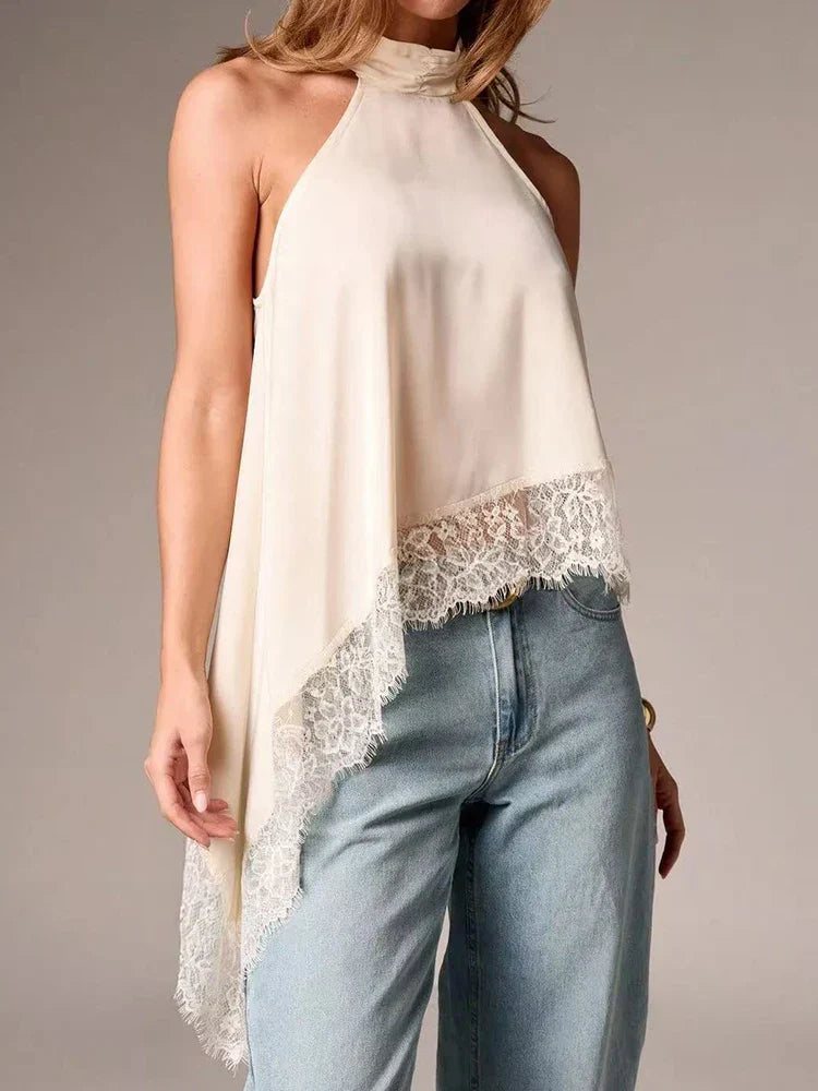 Aurelia | Women's Summer Halter Neck Top-Omni Prime Goods