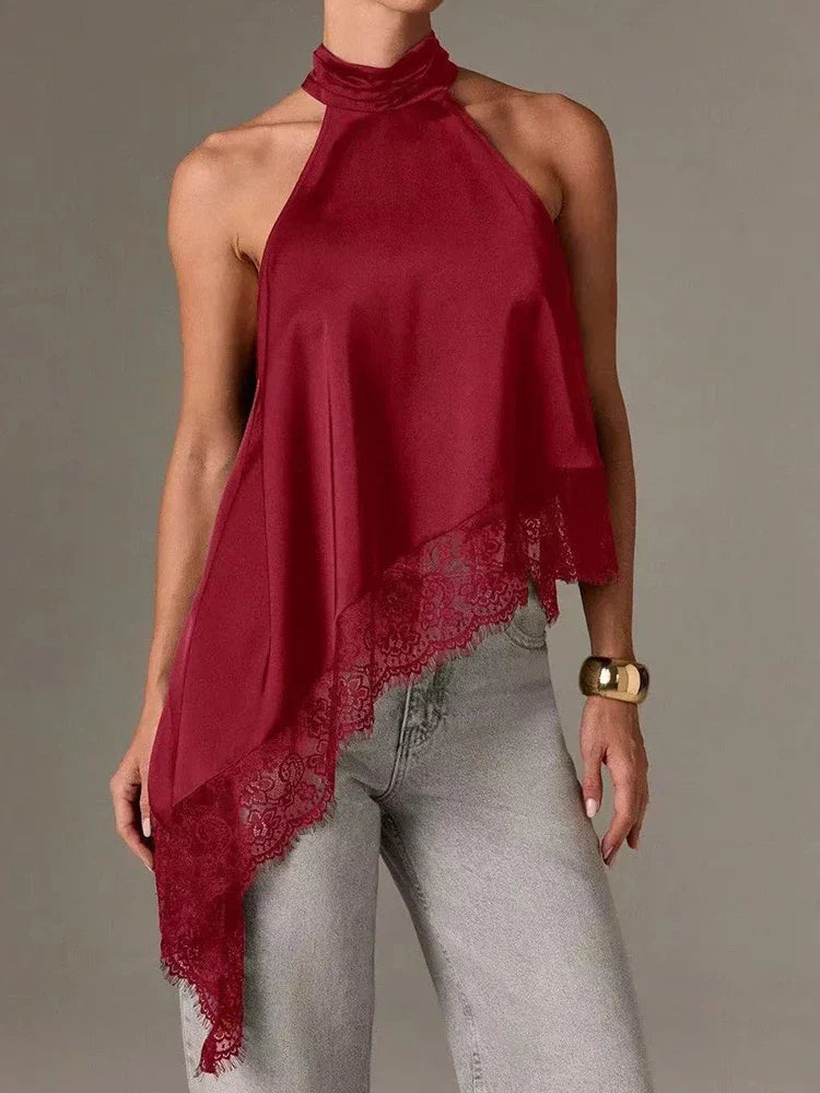Aurelia | Women's Summer Halter Neck Top-Omni Prime Goods