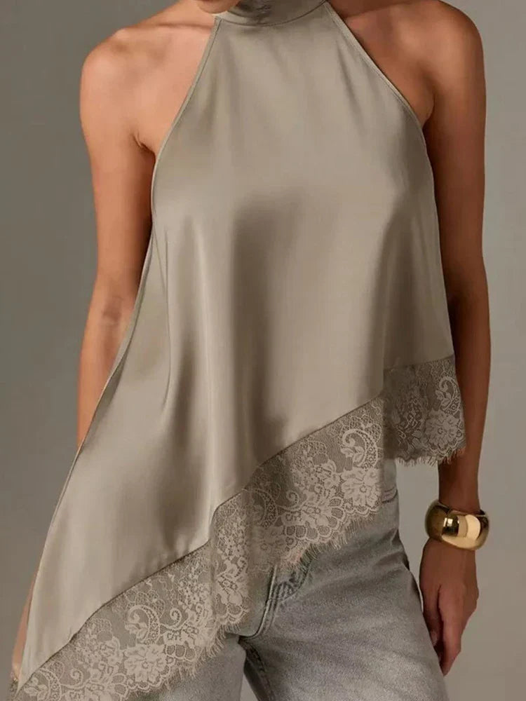 Aurelia | Women's Summer Halter Neck Top-Omni Prime Goods