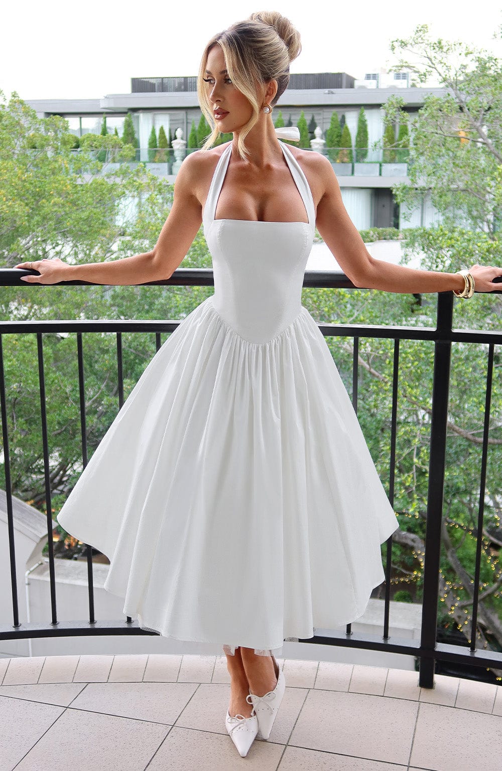 Aurelis | Women's Elegant Halter Neck Dress-Omni Prime Goods