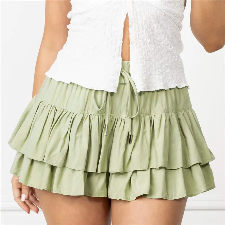Aveline | Women's Summer Mini Ruffle Skirt-Omni Prime Goods